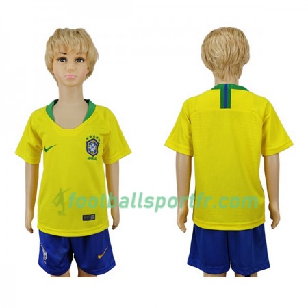 Tenue Brésil Enfant Domicile Coupe du monde 2018 Maillot de Foot